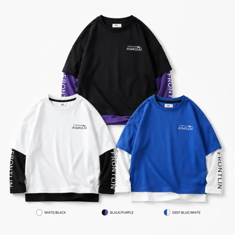 Boys-Spring-Autumn-Long-Sleeve-T-Shirt-100-Cotton-Color-Block-Fake-Two-Piece-Graphic-Tee-Teen-Streetwear-Top-OEM-ODM-Kids