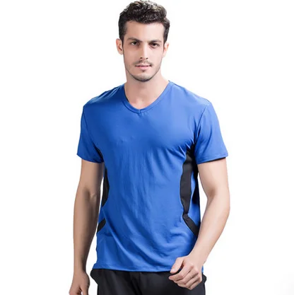 Breathable-140GSM-100-Polyester-Silk-Screen-Printed-Sport-Mens-T-Shirt-Athletic-Running-Wear