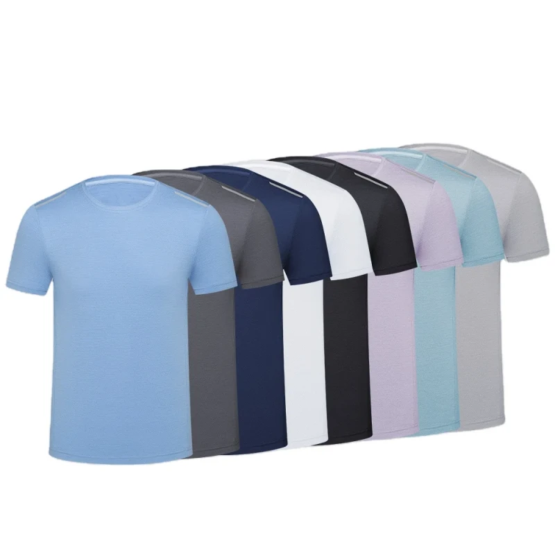 Breathable-Quick-Dry-Crew-Neck-Polo-T-Shirt-Summer-Short-Sleeve-Workwear-T-Shirts