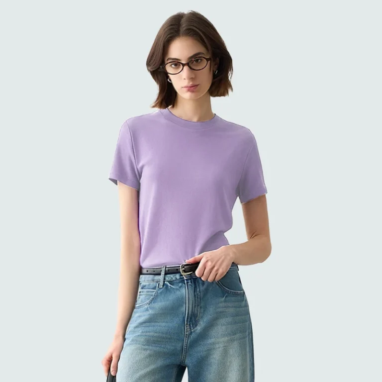 Breathable-Summer-Knitted-260-Gsm-Casual-O-Neck-Customized-Printing-Custom-Women-Solid-T-Shirt
