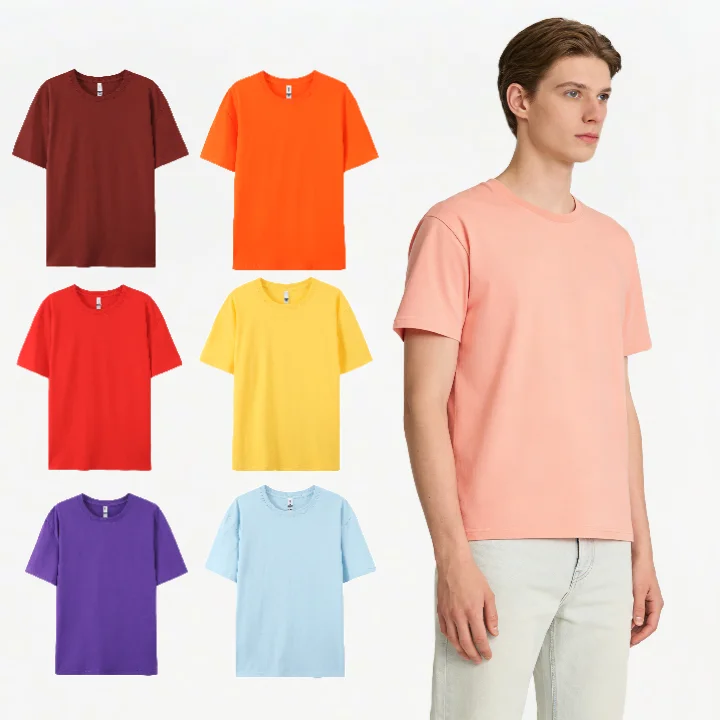 Bulk-180g-Plain-Cotton-Tshirt-Custom-Logo-Printing-Screen-Print-Oversized-Crew-Neck-T-Shirt-for-Adults
