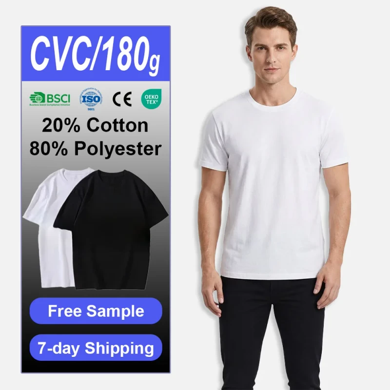 Bulk-Black-White-T-Shirt-Custom-Print-T-Shirt-180-Gsm-Mens-Blank-T-Shirt