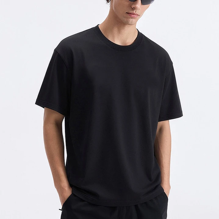Bulk-Custom-Logo-Plain-Crew-Neck-T-Shirt-Breathable-Casual-Loose-Fit-Mens-Streetwear-Top