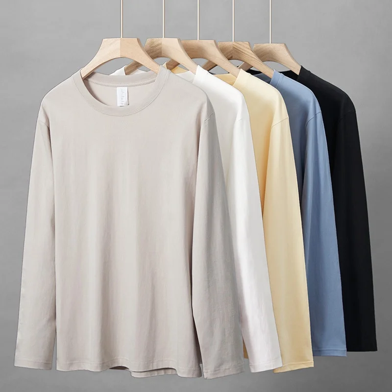 Byval-Factory-Direct-Womens-Knitted-100-Cotton-Fabric-Long-Sleeve-O-Neck-Regular-Fit-Casual-t-Shirts-Tops-for-Sale