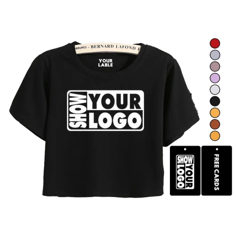 CB090-CPH008-Womens-Round-Neckline-Loose-Fit-Crew-Neck-Cotton-Crop-Top-t-Tshirt-Customized-logo-With-Soft-and-Breathable-Jersey