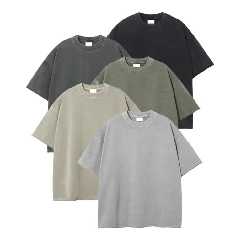 Casual-Simple-Summer-Oversized-Solid-Color-Cotton-T-shirt-Customized-Heavyweight-Blank-Short-Sleeve-Tshirts-for-Men-1