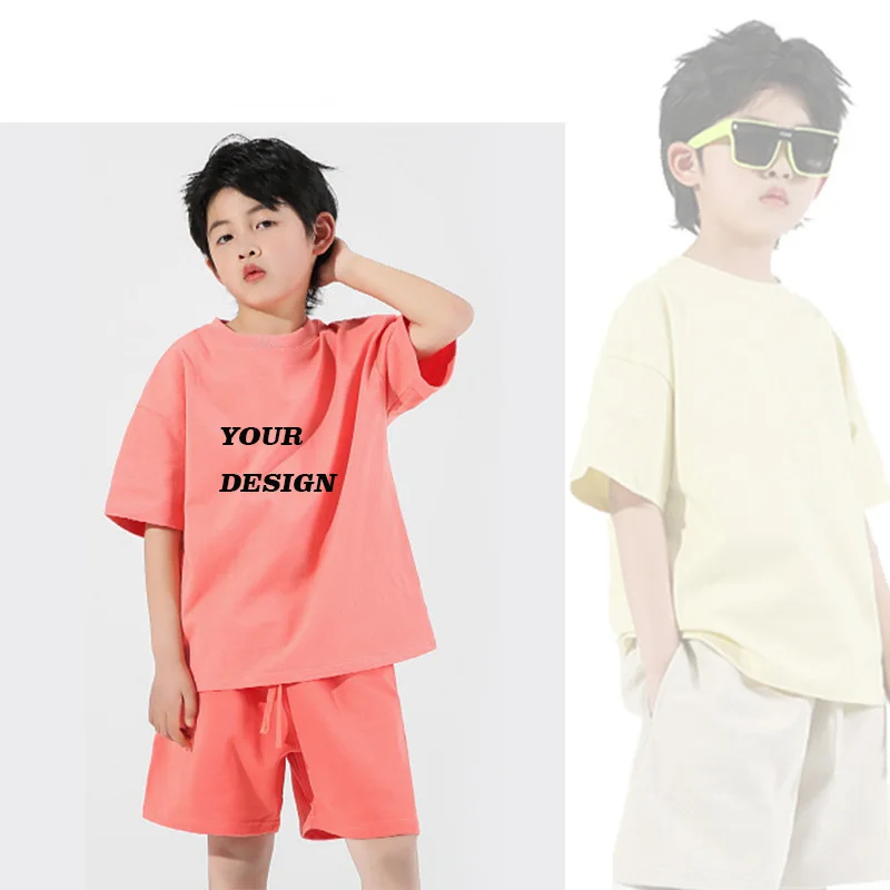 Children-High-Quality-245gsm-Heavy-Weight-100-Cotton-Blank-Custom-logo-Oversize-T-shirt-Casual-TShirt-Custom-logo-Print-Pattern