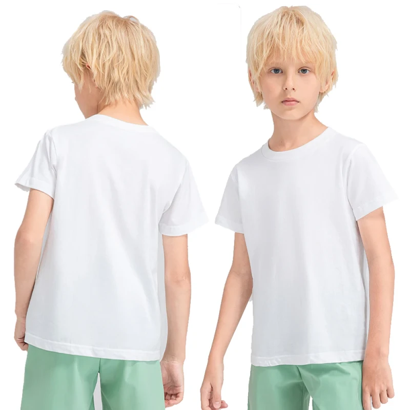 Children-Short-Sleeve-100-Cotton-T-Shirt-Custom-Logo-Printing-Plain-Blank-Kids-Boys-T-Shirts