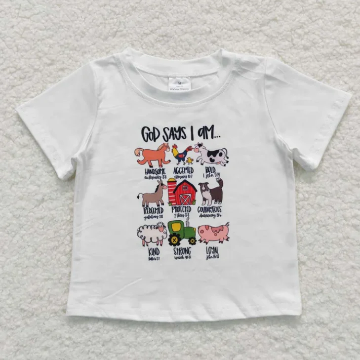 Childrens-Boutique-Clothes-Kids-Animal-Print-White-Tee-Shirts-Toddler-Boys-Short-Sleeve-Shirt-Clothes-in-Stock