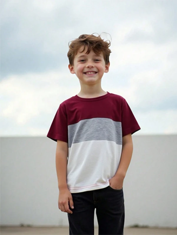 Childrens-Boys-T-Shirt-Summer-Quick-Dry-Knitted-O-Neck-Casual-Versatile-Comfortable-Top