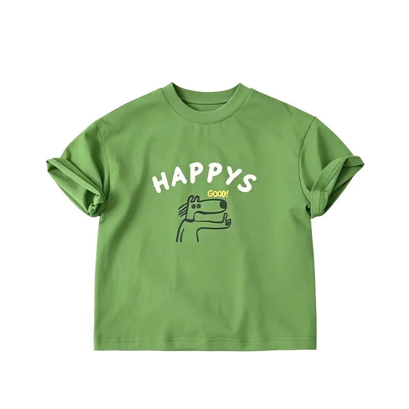 Childrens-Short-Sleeved-Cartoon-Printed-Cotton-T-shirt-Summer-Baby-Top-Korean-Style-Boys-Girls-Clothing