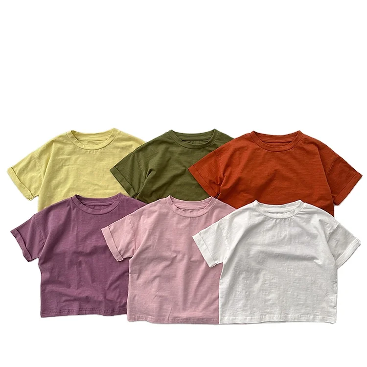 Childrens-T-Shirts-for-Boys-Girls-Cotton-Short-sleeved-Kids-T-Shirts-Summer-Casual-Baby-Solid-Childrens-T-shirt