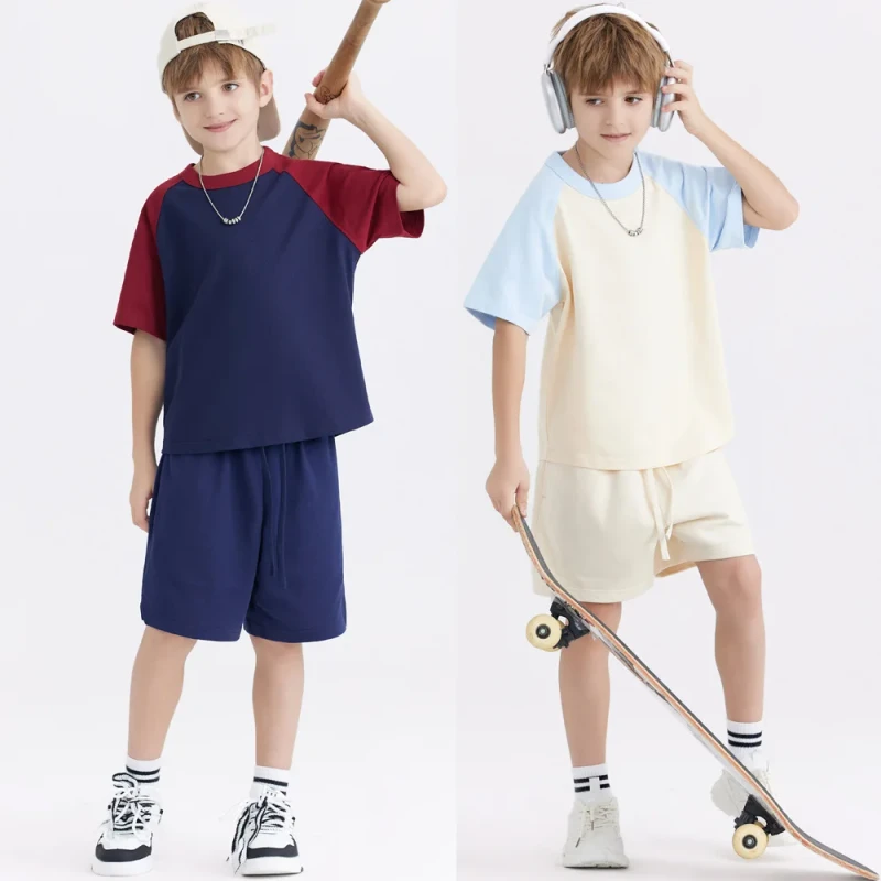 Childrens-T-shirt-240gsm-Heavy-Weight-Kids-Short-Sleeve-Blank-Custom-logo-T-shirt-Kids-Casual-t-Shirt-Customized-logo