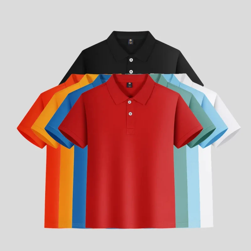 Childrens-Turn-down-Collar-Lapel-Short-Sleeve-Summer-Polo-Shirts-School-T-Shirts-for-Kids