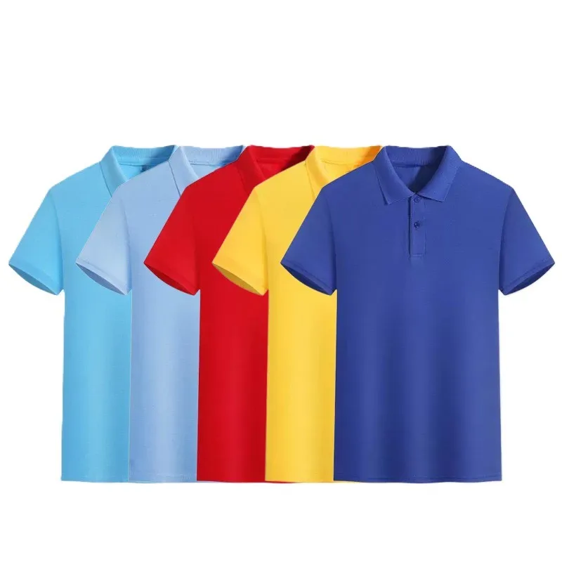 China-Bangladesh-Factory-OEM-Customized-Logo-Embroidery-180g-Mens-Turn-Down-Collar-Advertising-Workwear-Polo-T-Shirt