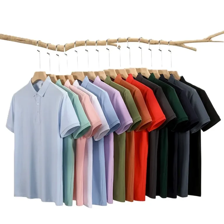 China-Bangladesh-Factory-Price-OEM-Customized-Logo-Embroidery-Cotton-Short-Sleeve-Solid-Color-Casual-Slit-Workwear-Polo-T-Shirt