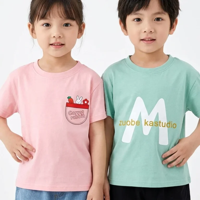 Class-A-Cotton-Summer-Girls-Round-Neck-Cute-Cartoon-Short-Sleeve-T-Shirt-Casual-Childrens-Boys-Tops