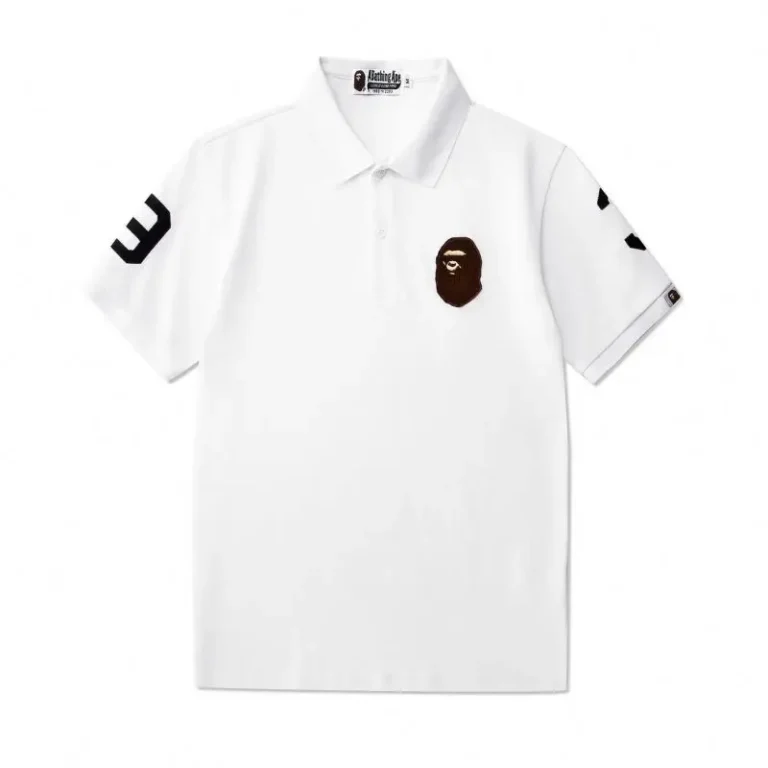 Classic-New-Style-Mens-Plus-Size-Polo-T-Shirt-Solid-Color-with-Ape-Print-Casual-Short-Sleeve-Breathable