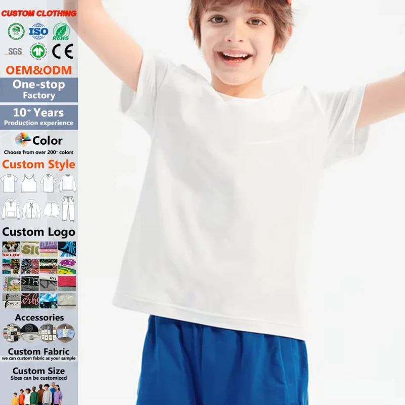Clothing-Combed-Cotton-Short-sleeved-T-shirt-New-Boy-Round-Neck-Top-Childrens-Summer-T-Shirt-Children-Kids