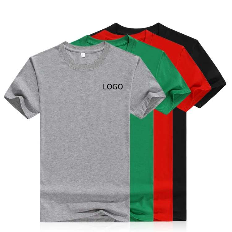 Clothing-Factory-TC-Fabric-Cotton-Polyester-O-neck-T-Shirts-Mens-Crew-Neck-T-Shirts