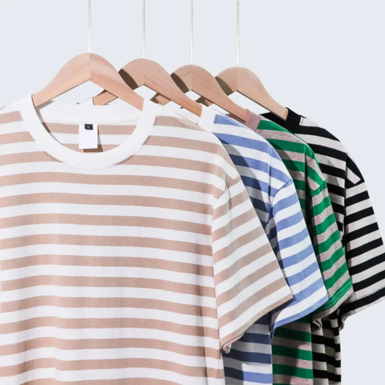 Clothing-Manufacturers-Custom-240-Grams-Stripe-Fashion-Summer-New-Arrivals-Casual-Loose-100cotton-Short-sleeved-T-shirt