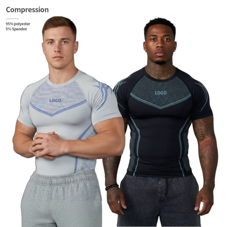 Compression-Quick-Drying-Oem-Custom-Print-Fitness-Shark-95-Polyester-5-Spandex-Mens-Gym-Wear-Short-Sleeves-Tshirt