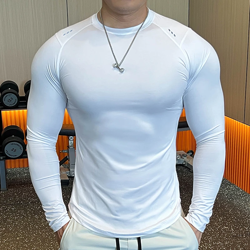 Compression-Shirt-Men-Gym-Sports-Quick-Dry-Shirts-Slim-Fit-Elastic-Athletic-T-Shirt-for-Men