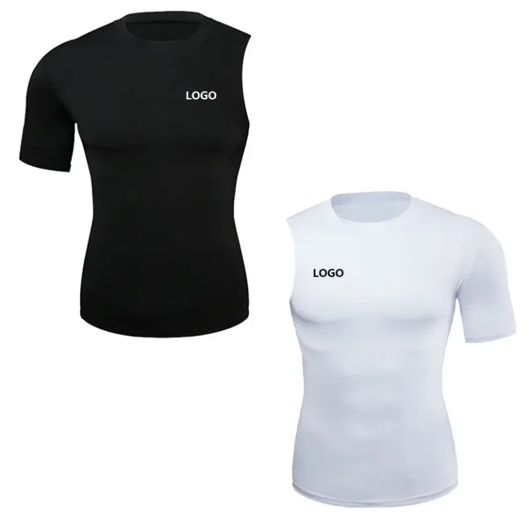 Compression-T-Shirt-EU-Size-95-Polyester-GYM-Clothing-Workout-Tee-Single-Sleeve-Basketball-Soccer-Baselayer-Training-Wear-Shirt