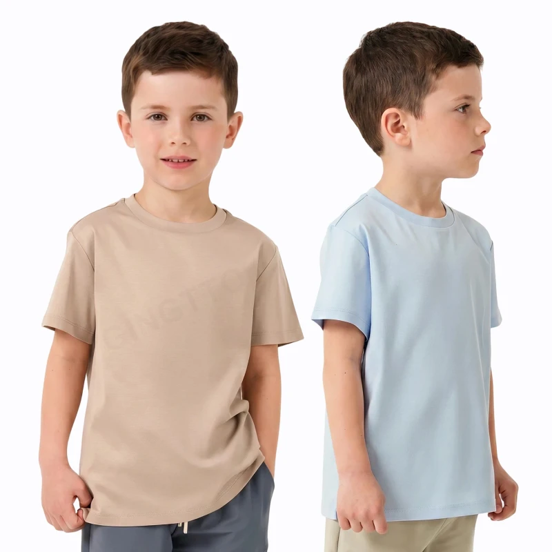Cotton-Boys-T-shirt-Custom-Logo-High-Quality-Mercerized-Cotton-Shine-T-shirts-For-Boys