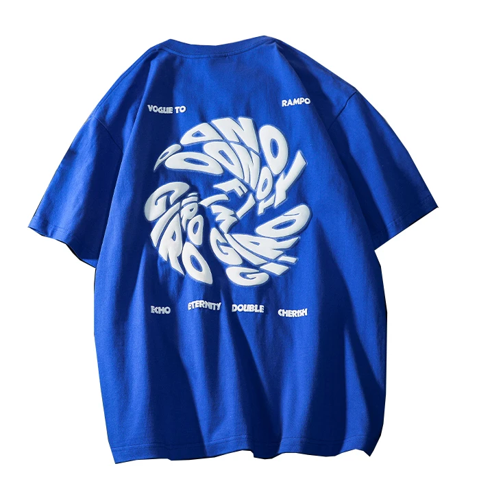 Cotton-Custom-Logo-Men-Puff-Printing-T-Shirt-Plain-Oversized-Mens-T-Shirts