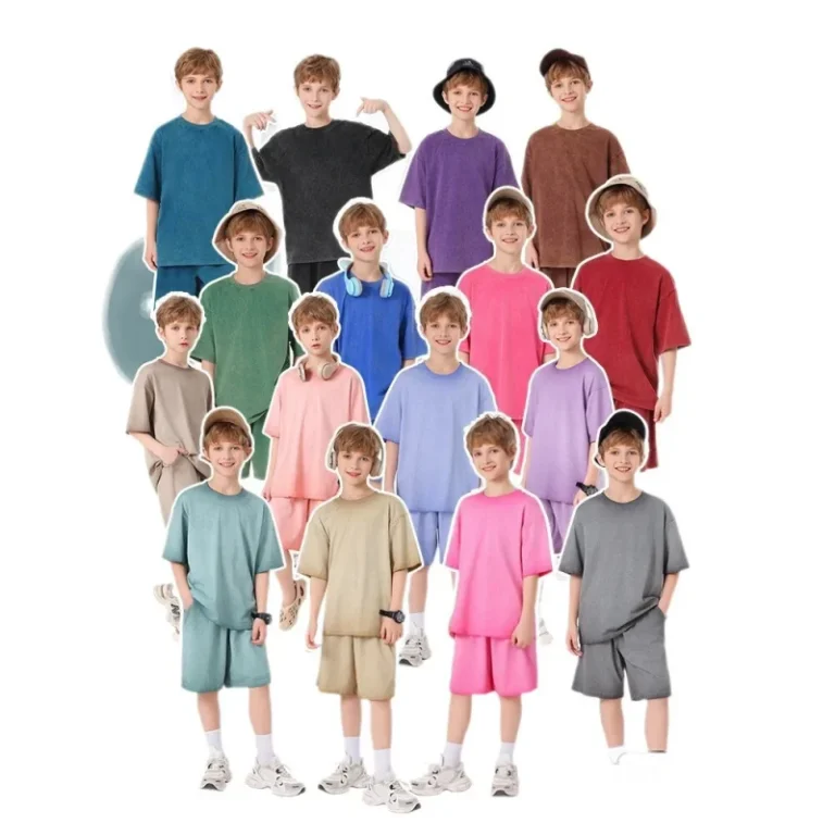 Cotton-Distressed-T-Shirt-Boys-Summer-Casual-Wear-Durable-Trendy-Look-for-Children-Outdoor-Sports