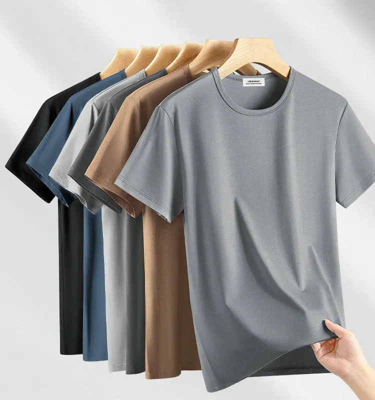 Cotton-High-Quality-Plain-T-shirt-Custom-logo-Mutil-Color-Comfortable-Tshirt-Oversized-Blank-Seamless-Mens-T-shirts