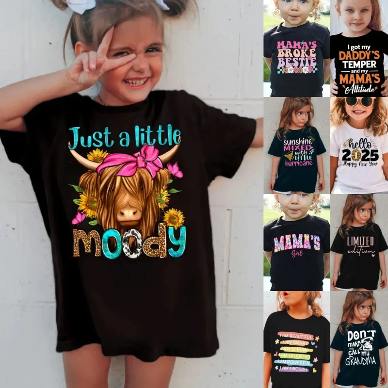Cotton-Kids-Short-Sleeve-T-Shirts-Summer-Breathable-Cool-Tops-for-Boys-Girls-Solid-Color-Printed-Childrens-Clothing