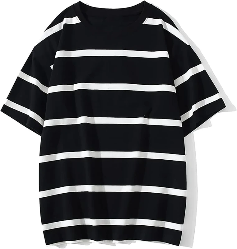 Cotton-Manufacturer-Custom-Oversized-Stripe-300gsm-Custom-Mens-T-Shirt-1