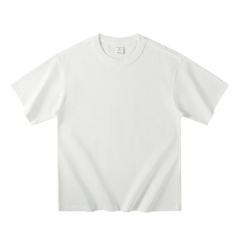 Cotton-Round-Neck-Short-Sleeved-T-shirt-with-Retro-Loose-Half-Sleeves-for-Daily-Casual-Wear