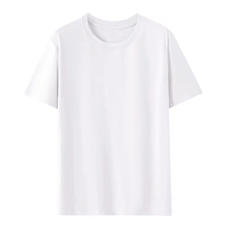 Cotton-Round-neck-T-shirt-Mens-and-Womens-Same-Style-Loose-Fit-Large-Size-Solid-Color-Short-Sleeves-1