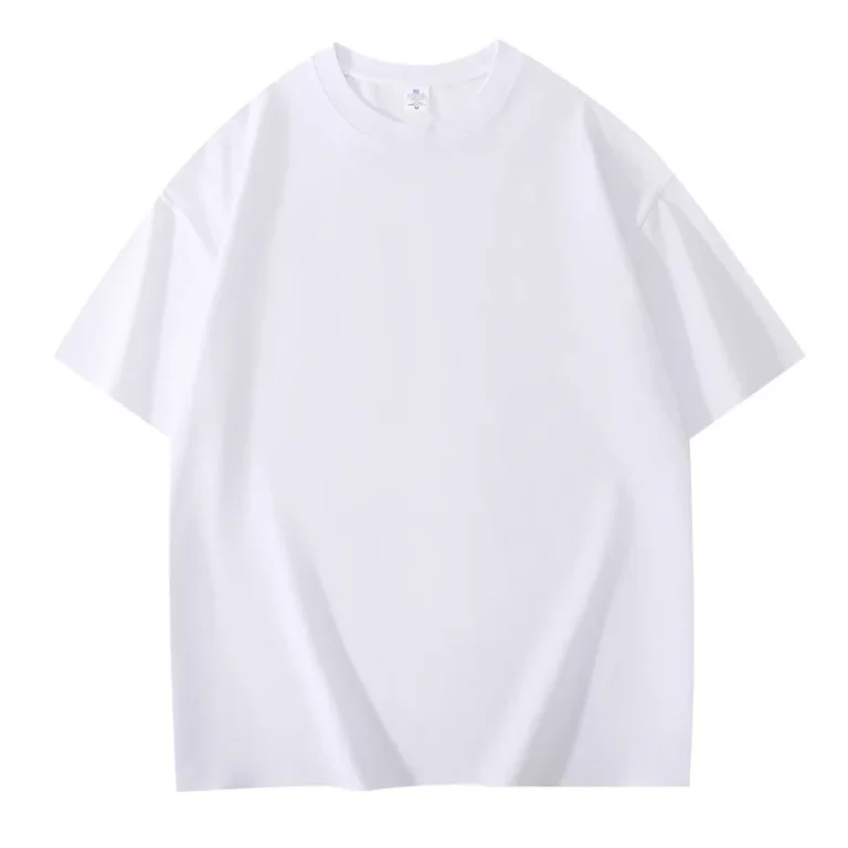 Cotton-Short-Sleeved-T-shirt-for-Men-and-Women-Loose-Half-Sleeved-Base-Solid-Color