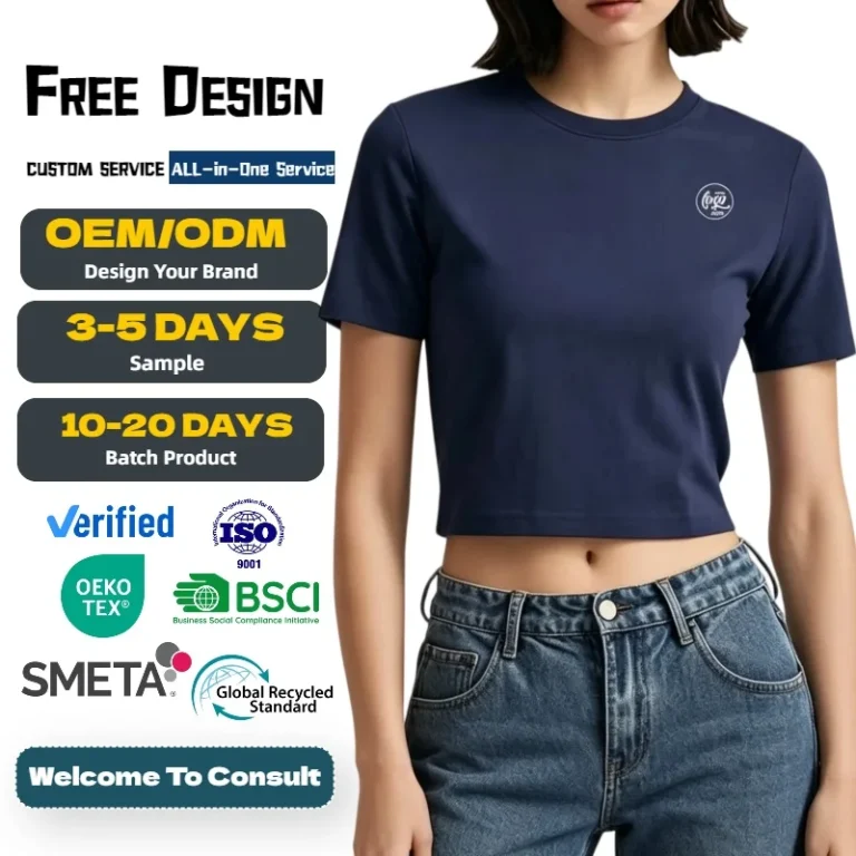 Cotton-Spandex-Cropped-Baby-Tees-Custom-Color-Women-Cotton-Custom-Workout-Short-Sleeve-Shirts-Crop-Top-T-Shirt