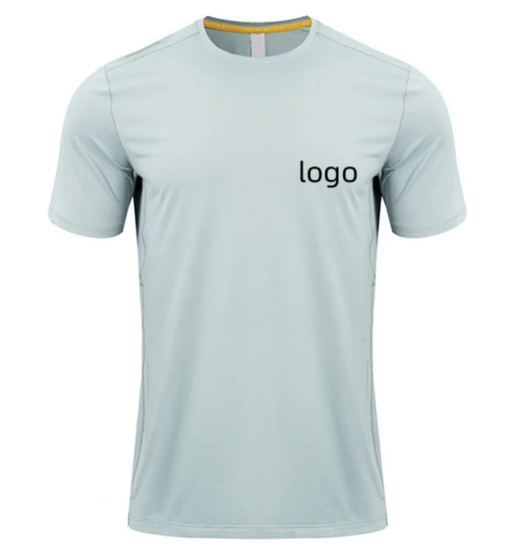 Cotton-and-Polyester-Gym-T-Shirts-for-Women-and-Men-Custom-Short-Sleeve-Plain-Sports-T-Shirt-Silk-Screen-Printed-Design