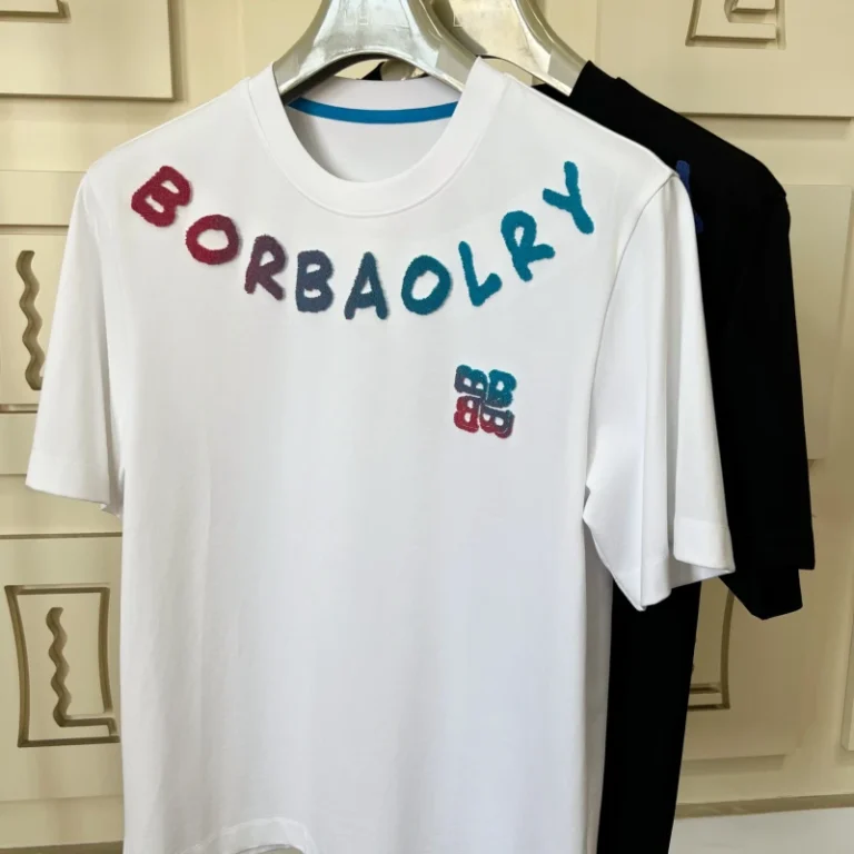 Crew-Neck-T-Shirt-Colorful-Flocking-Letter-Pattern-Design-100-Cotton-Jersey-Mens-T-Shirt-1