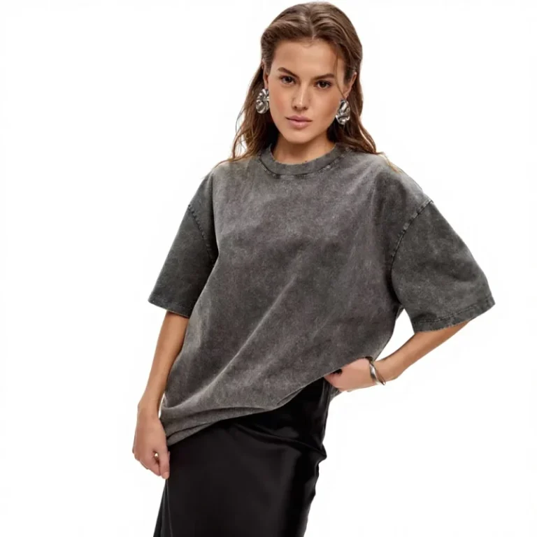 Cross-Border-Foreign-Trade-New-230g-Washed-Distressed-Short-Sleeve-Breathable-Combed-Cotton-T-Shirt-Instagram-Brand-Loose-2