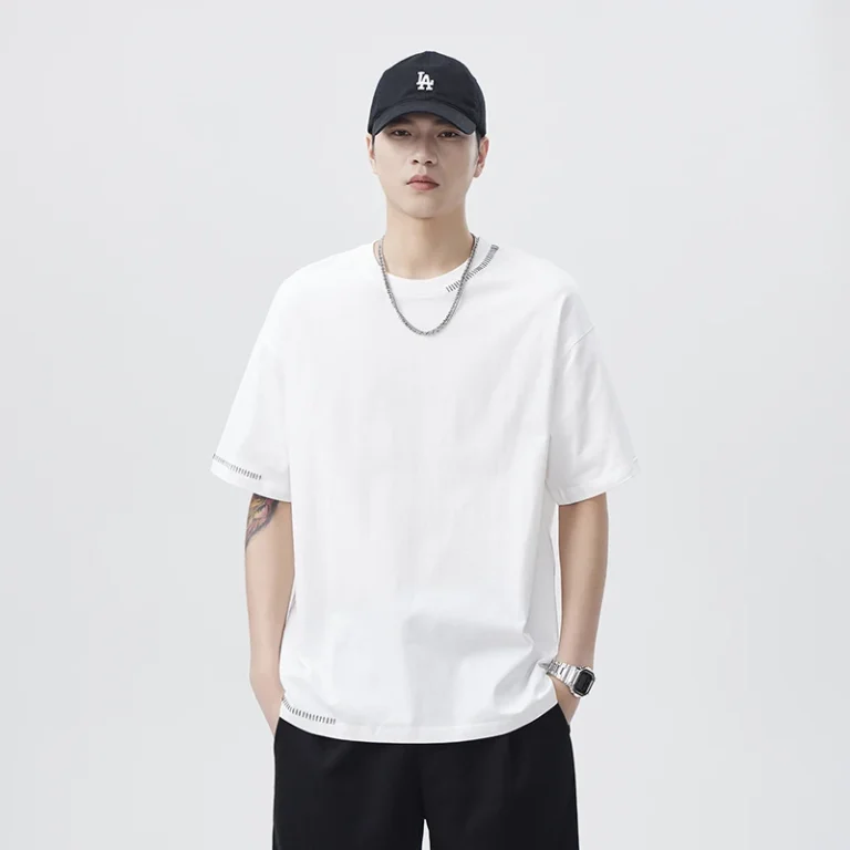 Custom-100-Cotton-Loose-Fit-Crew-Neck-Mens-Basic-T-Shirts-Quick-Dry-Anti-Pilling-MOQ-100-Fast-Delivery