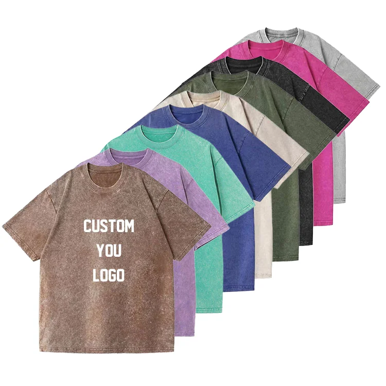 Custom-100-Cotton-T-Shirt-for-Men-and-Women-Oversized-Plus-Size-Heavyweight-Short-Length-Silk-Screen-Printed-Logo