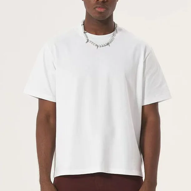 Custom-240Grams-100-Cotton-Short-Sleeve-Crew-Neck-TShirt-Soft-Solid-Color-Breathable-Unisex-Oversized-Shirt-1