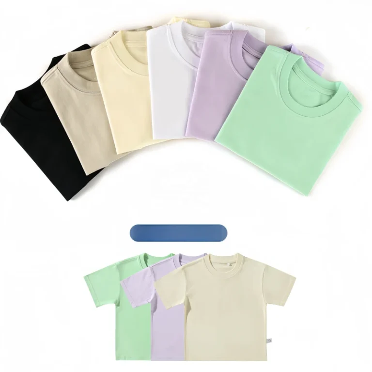 Custom-250G-Heavy-Duty-Combed-Pure-Cotton-Print-Kids-Plain-White-T-Shirts-Quick-Dry-School-T-shirt-for-Children-Baby