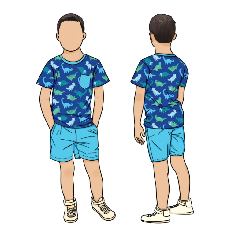 Custom-2pcs-Printed-Sports-Boys-Clothing-Sets-Front-2-Pocket-Car-Pattern-Short-Sleeve-T-Shirt-and-Pant-Set-for-Kids