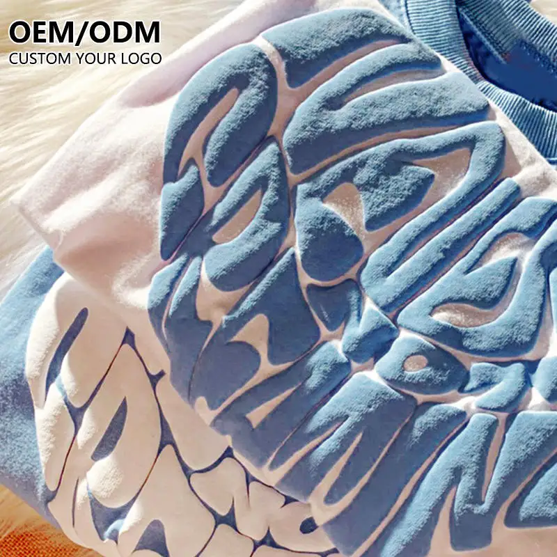 Custom-3D-Puff-Printed-280-GSM-100-Cotton-T-shirt-High-Quality-Heavyweight-Tee-Plain-3D-Foam-Printing-Men-T-Shirts