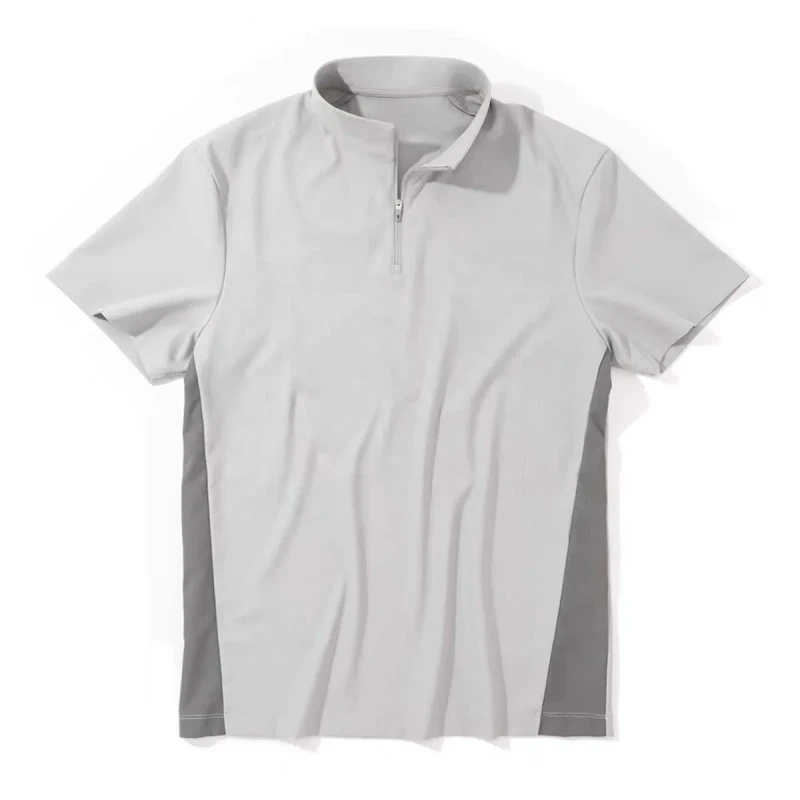 Custom-Ani-odor-Shirts-Outdoor-Mens-Sportswear-Customized-Printing-Embroidery-Tennis-Performance-Quarter-Zip-Q-zip-Polo-Tshirt