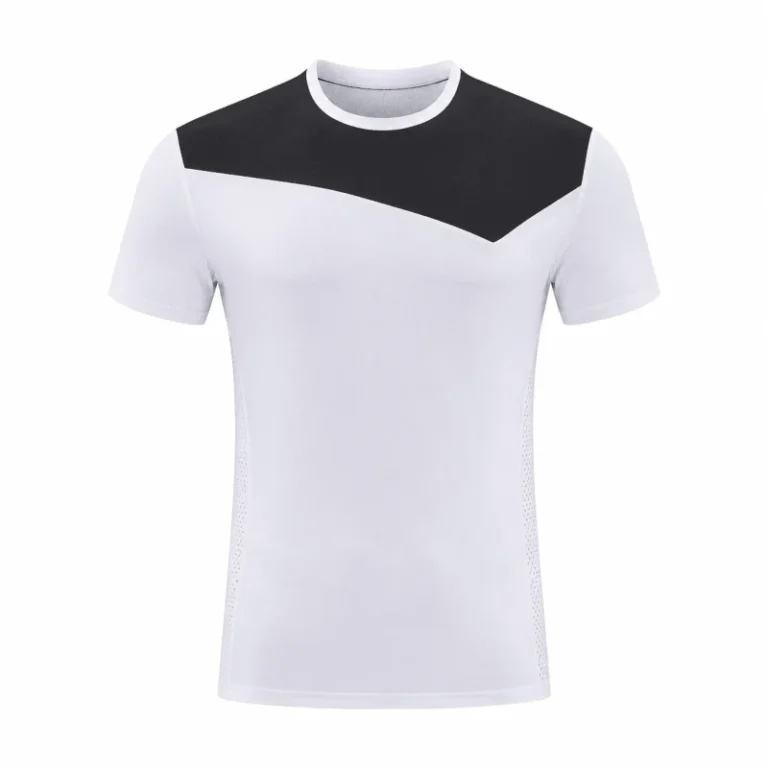 Custom-Blank-Training-T-Shirt-Breathable-Mesh-Panel-Performance-Sports-Tee-Color-Block-Activewear-OEM-Supplier-1