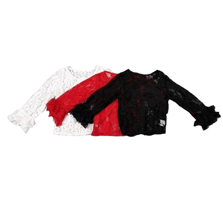 Custom-Boutique-Toddler-Children-Lace-Long-Sleeve-Breathable-Anti-Pilling-Underwear-Top-Girls-T-Shirts